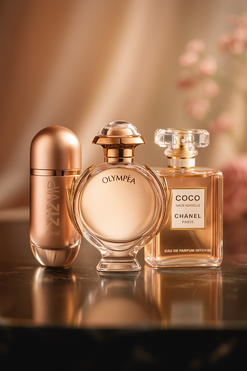 Set de 3 parfumuri: 212 VIP ROSÉ, OLYMPÉA, COCO MADEMOISELLE 100ml