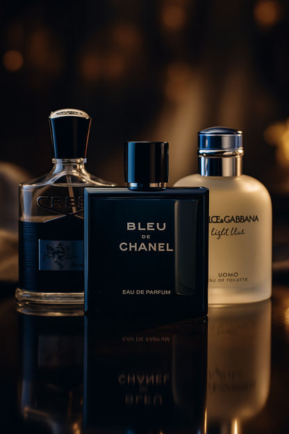 Set de 3 parfumuri: Bleu de Chanel, Creed Aventus, Light Blue Dolce Gabbana 100ml